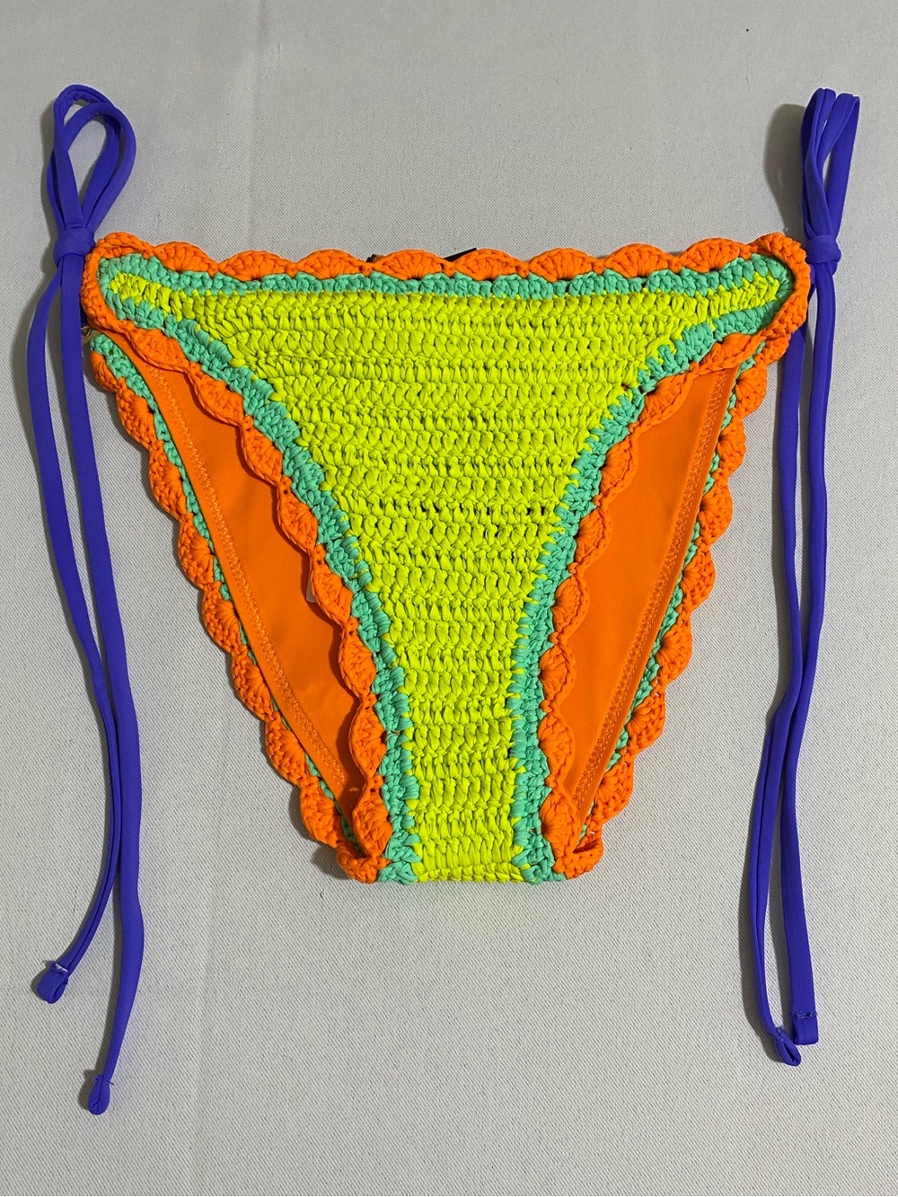 BEACH RIOT Reversible Hand Crochet String Bikini Bottom Size M